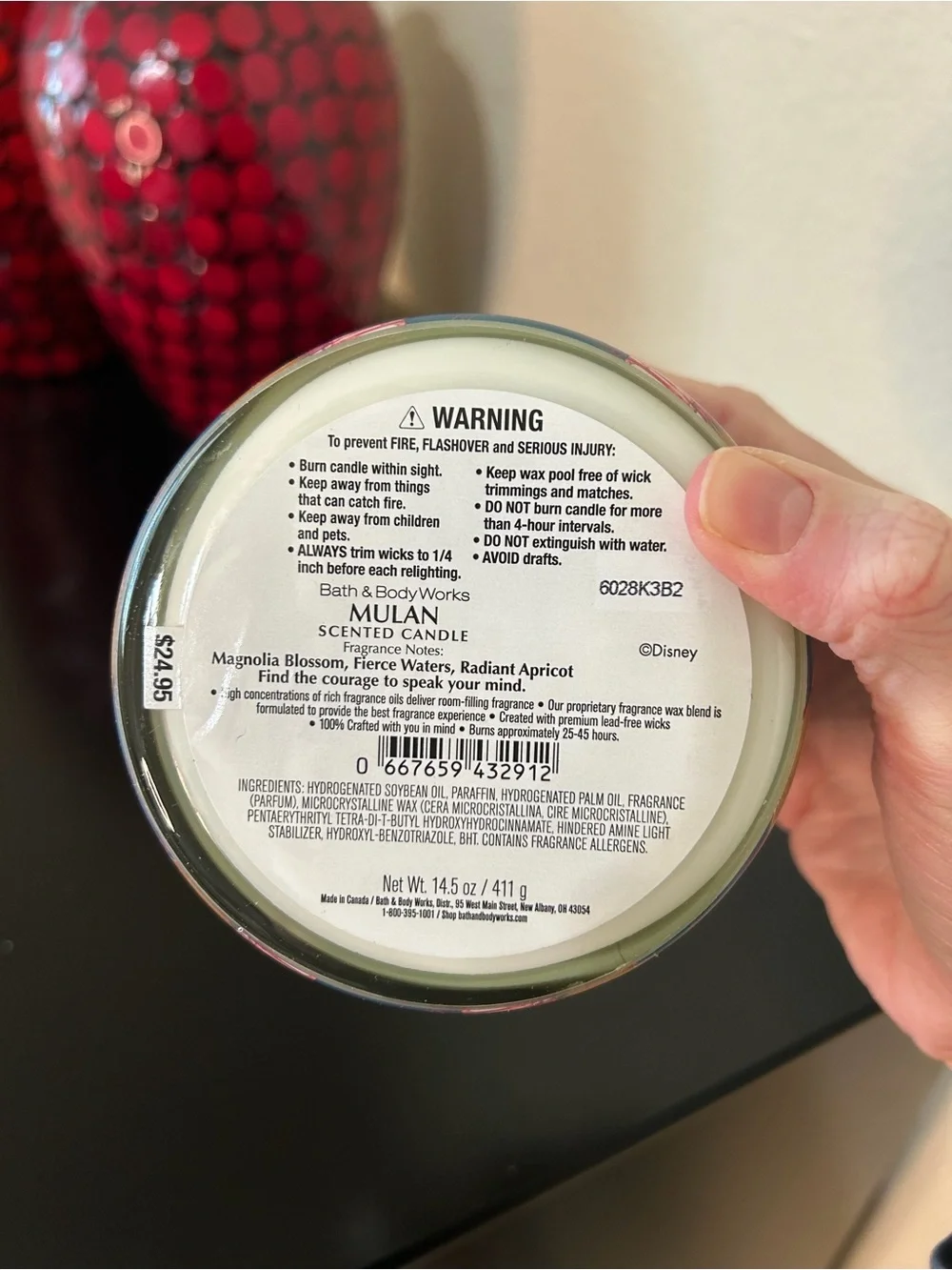 Bath & Body Works x Princess Mulan 3 Wick Candle - Picture 9 of 17